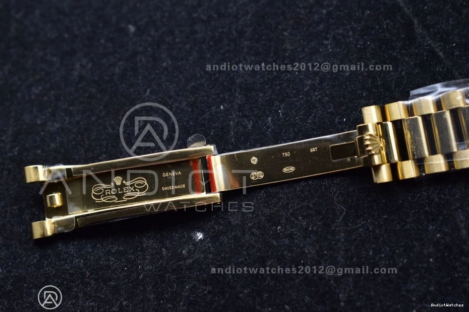 Steel President 904L Durable V5 (Gain QF Edition vr3255 Weight) DayDate 699 on 36 Roman Bracelet Best Silver Dial with YG Markers 0207